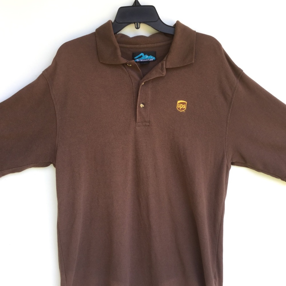 UPS Delivery Polo Work shirt Brown size L
